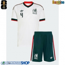 Maglie da calcio Messico Edson Alvarez #4 Seconda Maglia Bambino Mondiali 2026  Manica Corta (+ Pantaloni corti)